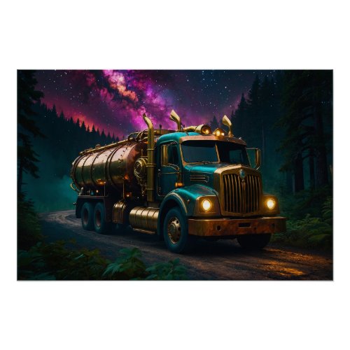 Steampunk Tanker Truck Poster