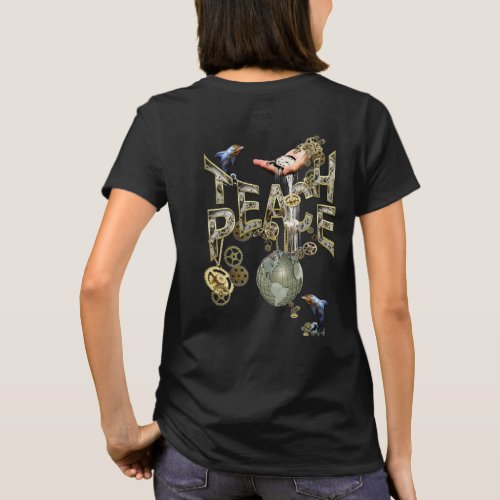 Steampunk Teach peace T_Shirt