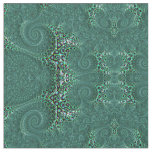 Steampunk Teal Spotted Octopus Fine Fractal Art Fabric