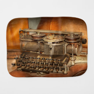 Steampunk - The history of typing Baby Burp Cloth