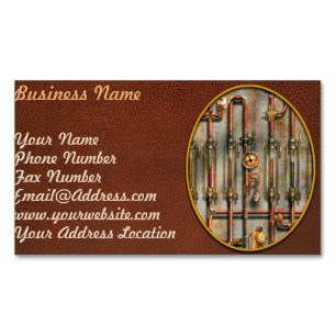 Steampunk - The lubrication manifold Business Card Magnet