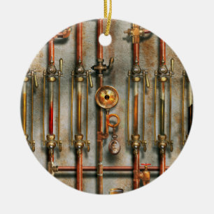 Steampunk - The lubrication manifold Ceramic Ornament