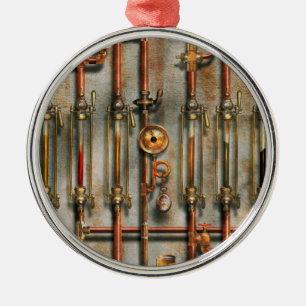 Steampunk - The lubrication manifold Metal Ornament