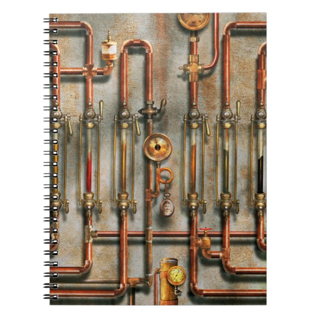Steampunk - The lubrication manifold Notebook (Front)