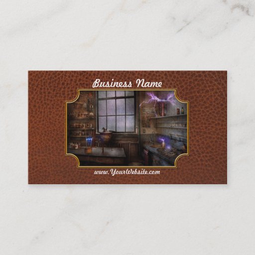 Customizable Steampunk - The Mad Scientist Business Card Template