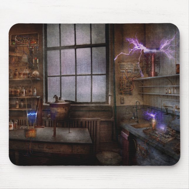 Steampunk - The Mad Scientist Mouse Pad (Front)