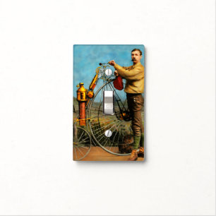 Steampunk - The Steampowered Bicycle 1884 Light Switch Cover