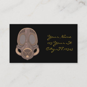 Steampunk Theme Gas Mask Thunder_Cove Business Card