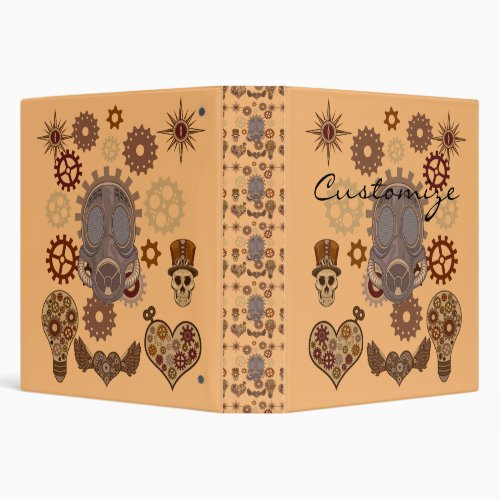 Steampunk Theme Thunder_Cove 3 Ring Binder