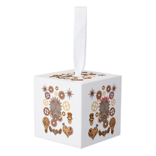 Steampunk Theme Thunder_Cove Cube Ornament