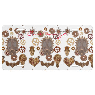 Steampunk Theme Thunder_Cove License Plate