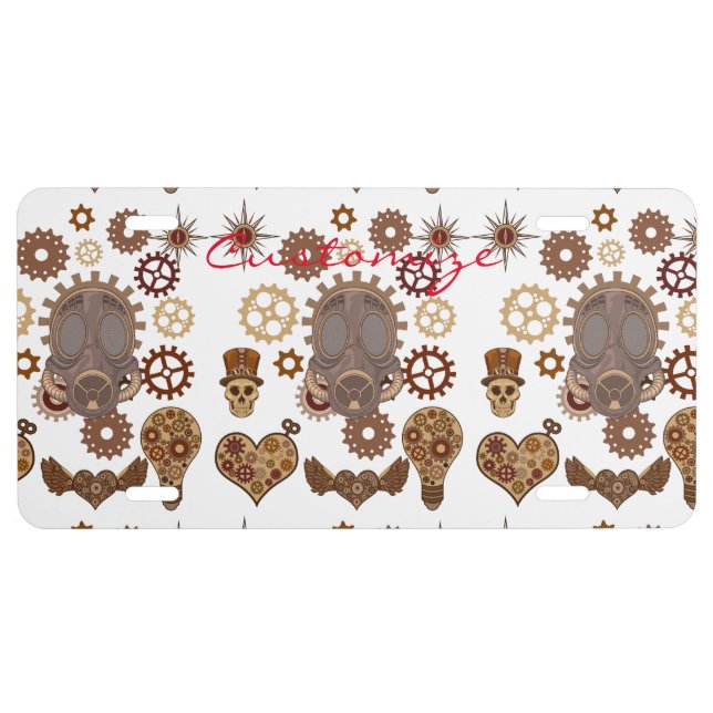Steampunk Theme Thunder_Cove License Plate (Front)