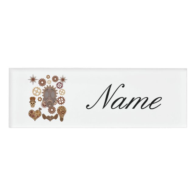 Steampunk Theme Thunder_Cove Name Tag (Front)