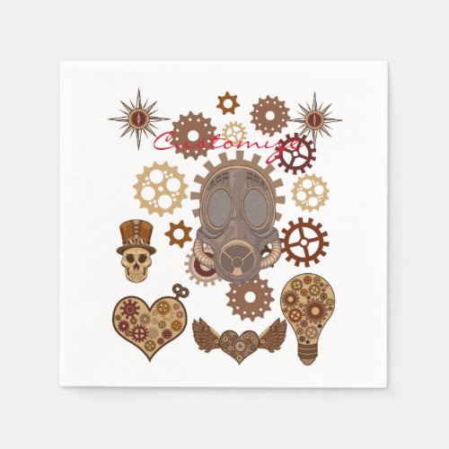 Steampunk Theme Thunder_Cove Napkins