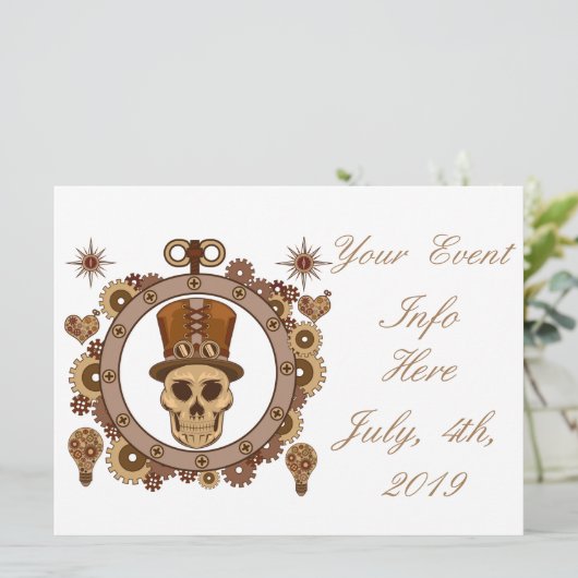 Steampunk Theme Top Hat Skull Thunder_Cove (Standing Front)