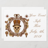 Steampunk Theme Top Hat Skull Thunder_Cove (Front/Back)