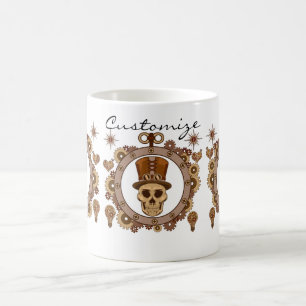 Steampunk Theme Top Hat Skull Thunder_Cove Coffee Mug