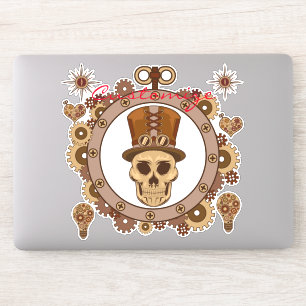Steampunk Theme Top Hat Skull Thunder_Cove Sticker