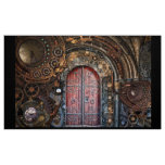 Steampunk Time Entrance Clock Gears Door Fat 1/4 Fabric