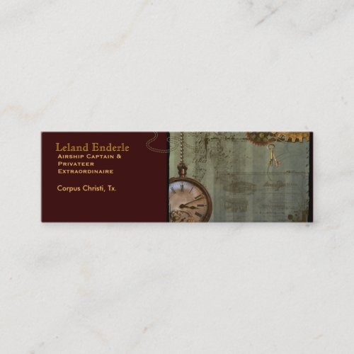 Steampunk Time Machine Business Profile Cards Business Card Templates