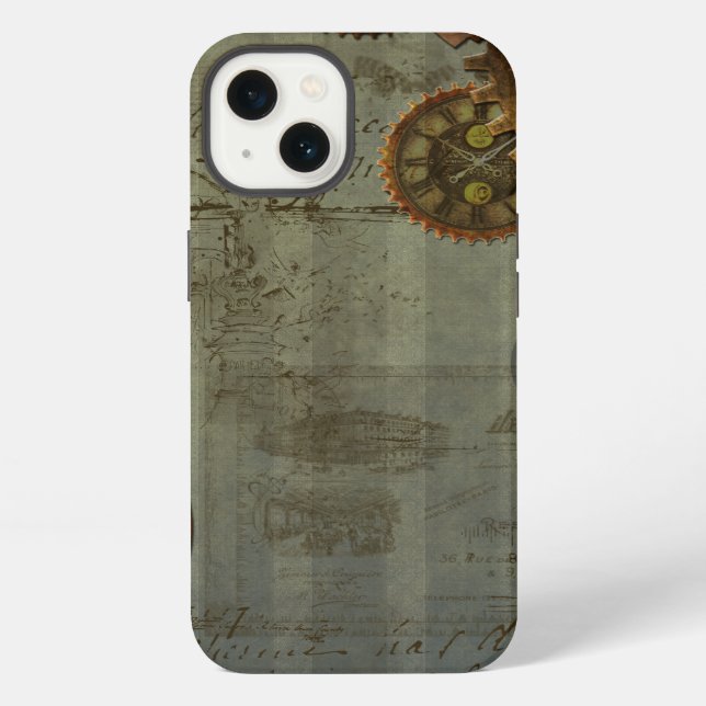 Steampunk Time Machine Iphone Case (Back)