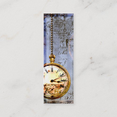 Steampunk Time Machine Pocket Watch Business Card