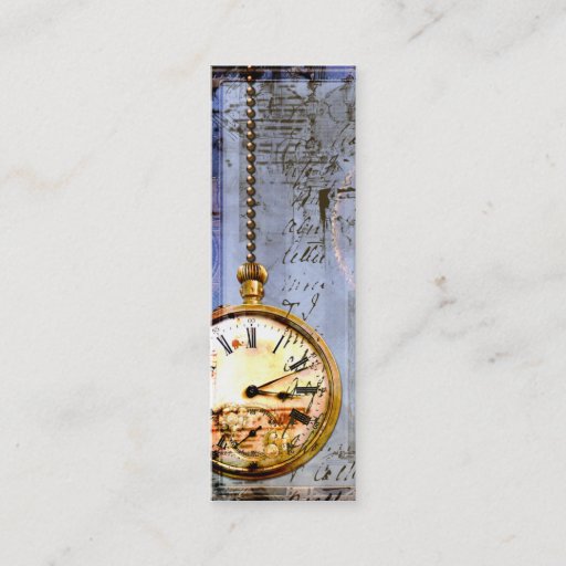 Customizable Steampunk Time Machine Pocket Watch Business Card