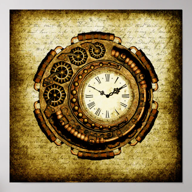 Steampunk Time Machine Poster 