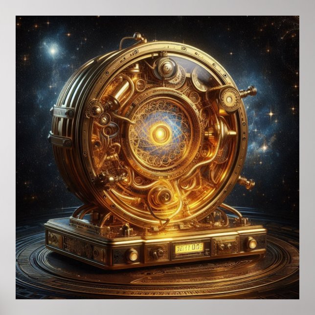 Steampunk, Time Machine, Time/Space/Continuum 002X Poster (Front)