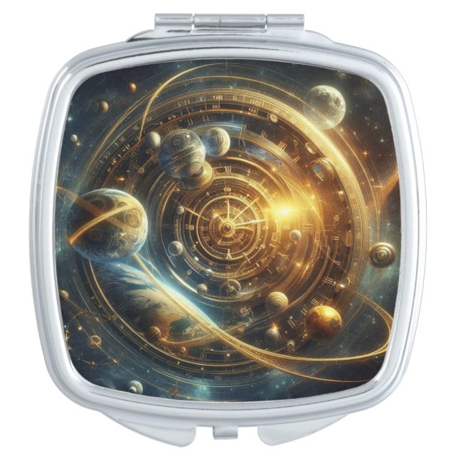 Steampunk/Time Machine, Time/Space/Continuum 6003X Compact Mirror (Front)