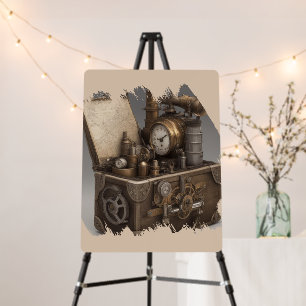 Steampunk Time Machine - Vintage Treasure Chest  Foam Board