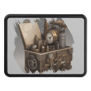 Steampunk Time Machine - Vintage Treasure Chest Hitch Cover