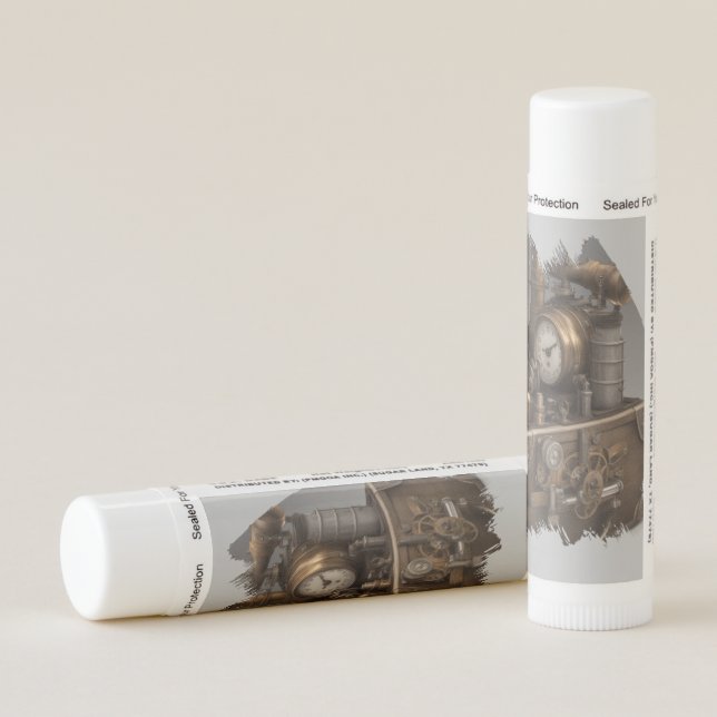 Steampunk Time Machine - Vintage Treasure Chest  Lip Balm (Rotated Right)