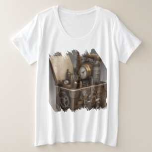 Steampunk Time Machine - Vintage Treasure Chest Plus Size T-Shirt