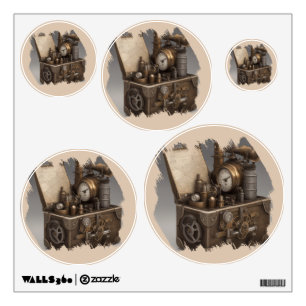 Steampunk Time Machine - Vintage Treasure Chest Wall Decal