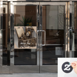 Steampunk Time Machine - Vintage Treasure Chest  Window Cling