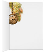 Steampunk Time & Yellow Roses Cards (Inside (Right))