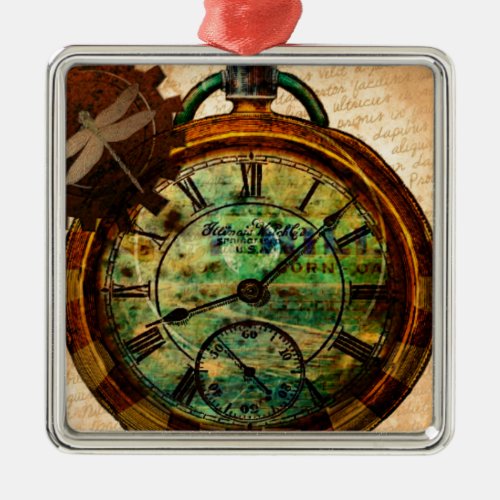 Steampunk Timepiece Metal Ornament