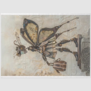 Steampunk Tiny Fairy Traveling Decoupage Tissue Paper