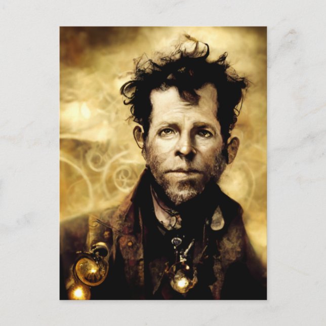 Steampunk Tom Waits  Postcard (Front)
