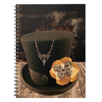 Steampunk Top Hat Hardcover Notebook by SteampunkTraveller at Zazzle