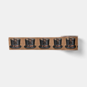 Steampunk Top Hat Satin Ribbon