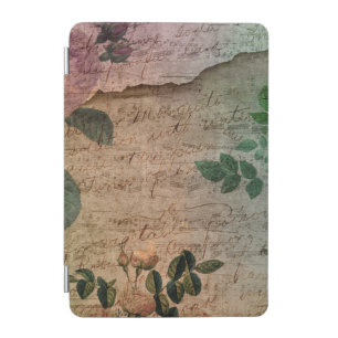 Steampunk Torn Rose   Vintage Distressed Ephemera iPad Mini Cover
