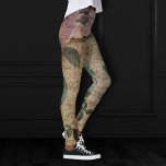 Steampunk Torn Rose | Vintage Distressed Ephemera Leggings<br><div class="desc">90s Grunge, All Grown Up! Feminine, sophisticated Victorian era shabby chic steampunk seamless pattern featuring ripped paper with a pink rose on a grunge background. This vintage 1990s inspired abstract design features a gorgeous palette that adds perfect pop of color. For customizations or other colors, please visit JustFharryn or contact...</div>