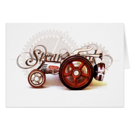 Steampunk Tractor Destiny Gifts Cards (Front Horizontal)