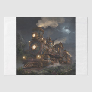 Steampunk Train Tissue Paper