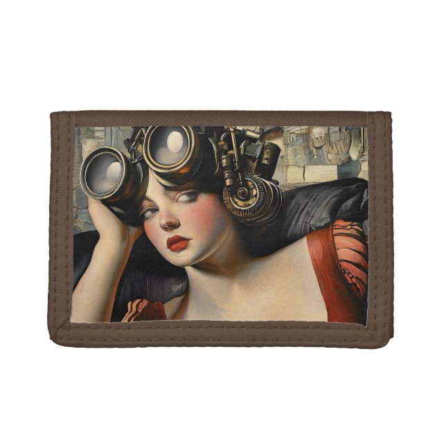 Steampunk  tri-fold wallet (Front)