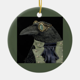 "Steampunk Trickster" - Raven Ornament