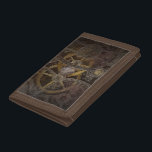 Steampunk Trifold Wallet<br><div class="desc">Bring the style of steampunk with you with a Steampunk Wallet; comes in different styles and colors.  Don't leave it on the airship!</div>