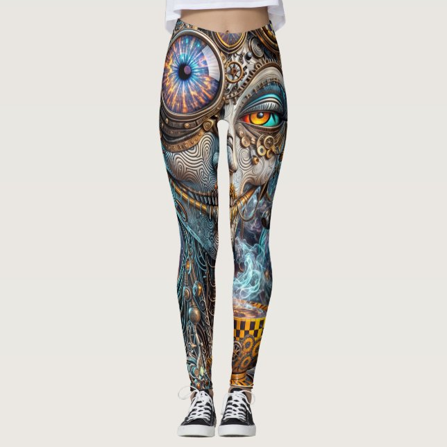 steampunk trippy leggings (Front)